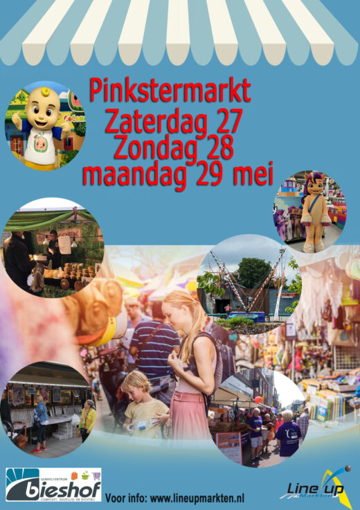 Pinkstermarkt tijdens pinksteren in dordrecht de bieshof