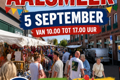 Jaarmarkt van centrum Aalsmeer op 5 september