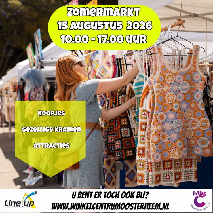 Zomermarkt Zoetermeer op 15 augustus 2026